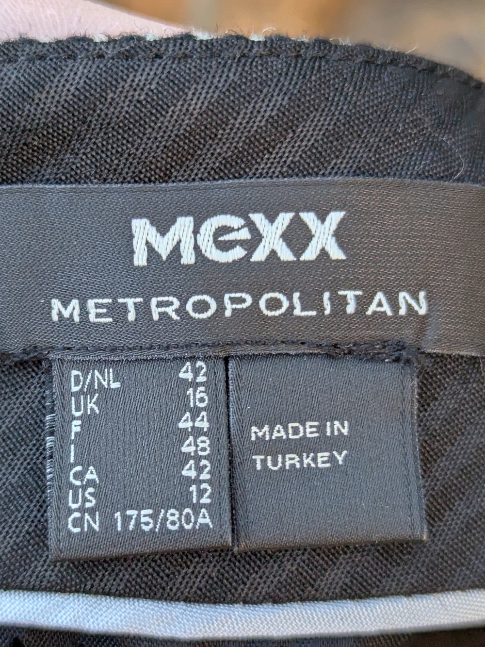 Mexx Wool Blend Tweed Mini Skirt Dark Academia Heritage Chic - Picture 7 of 10